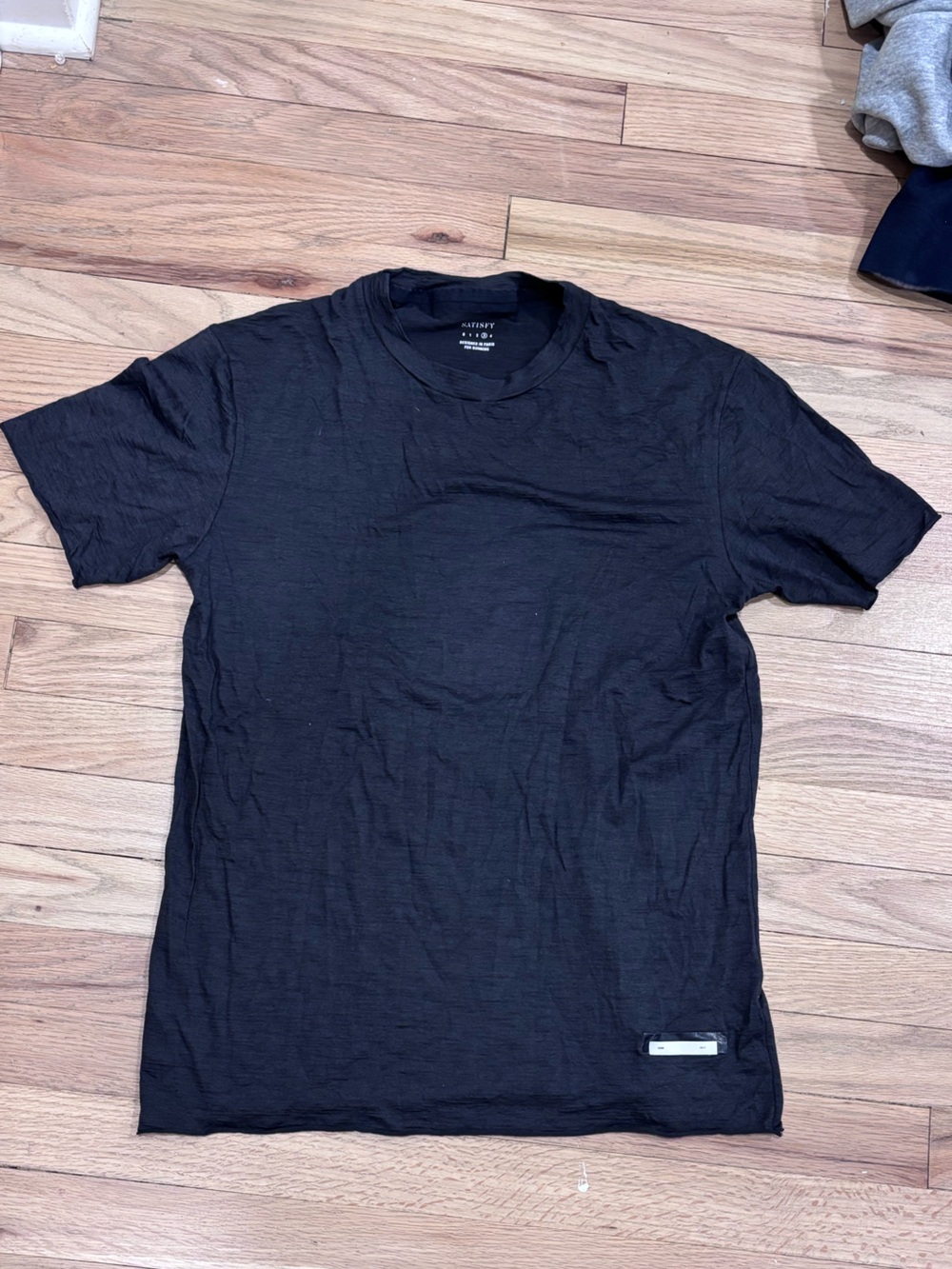 Satisfy  Black/dark grey Men’s Short Sleeve Crew Neck Shirt